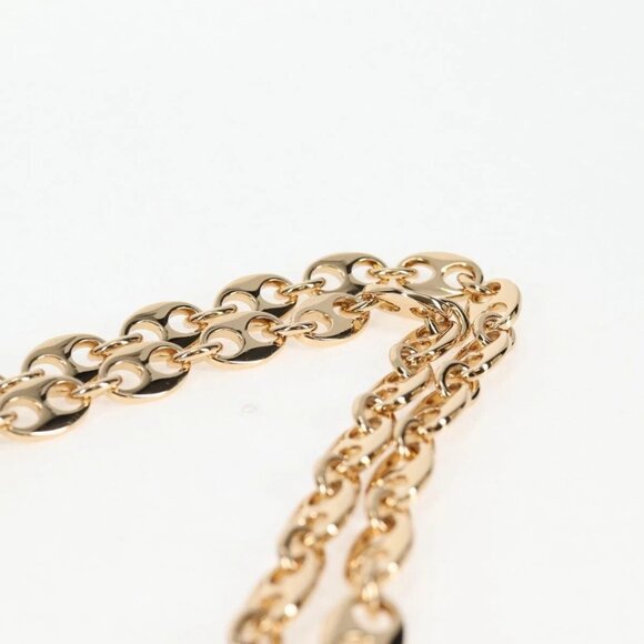 GUCCI Chain Marina Shoulder Bag Leather Black Gold 576422 Auth 133932V - Picture 9 of 16